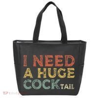 I Need A Huge COCKtail Funny Drinking Tote Bag thumb 0