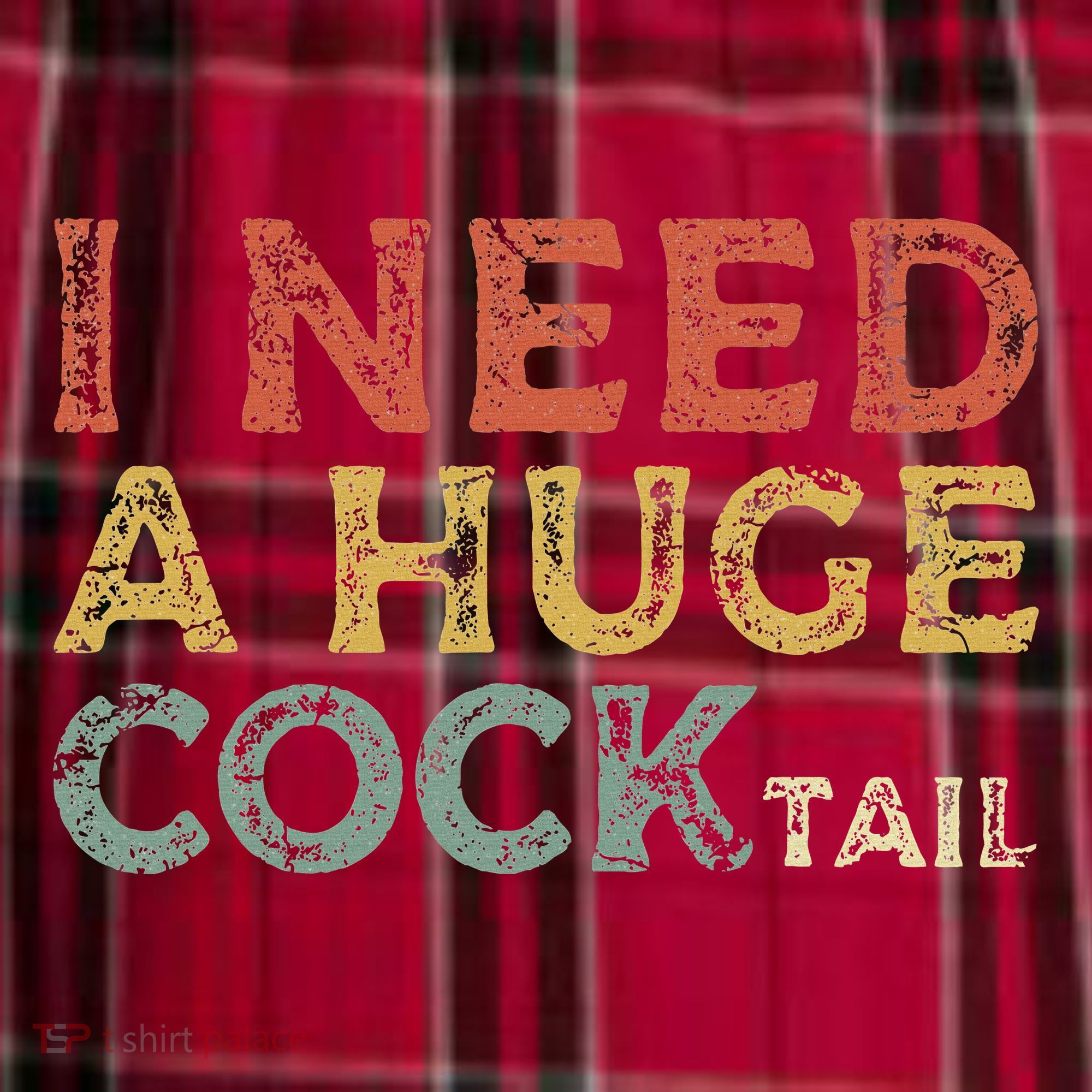I Need A Huge COCKtail Funny Drinking Women's Flannel Plaid Pajama Pants