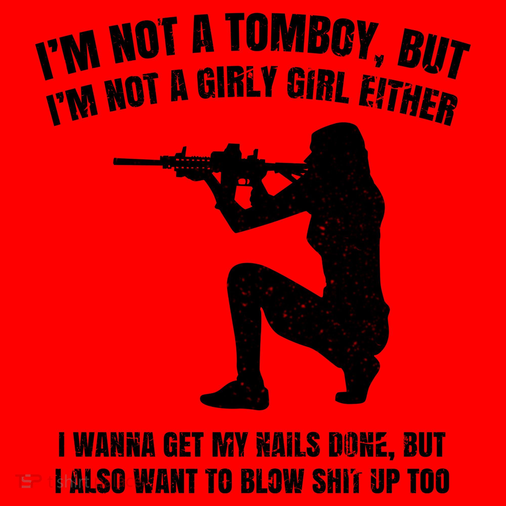 IM Not A Tomboy But IM Not A Girly Girl Either Santa Hat