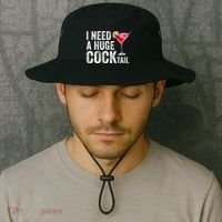 I Need A Huge Cocktail Funny Bucket Hat thumb 2