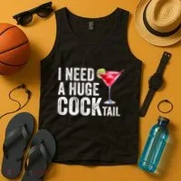 I Need A Huge Cocktail Funny Tank Top thumb 4