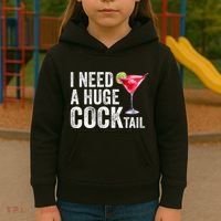 I Need A Huge Cocktail Funny Kids Hoodie thumb 3