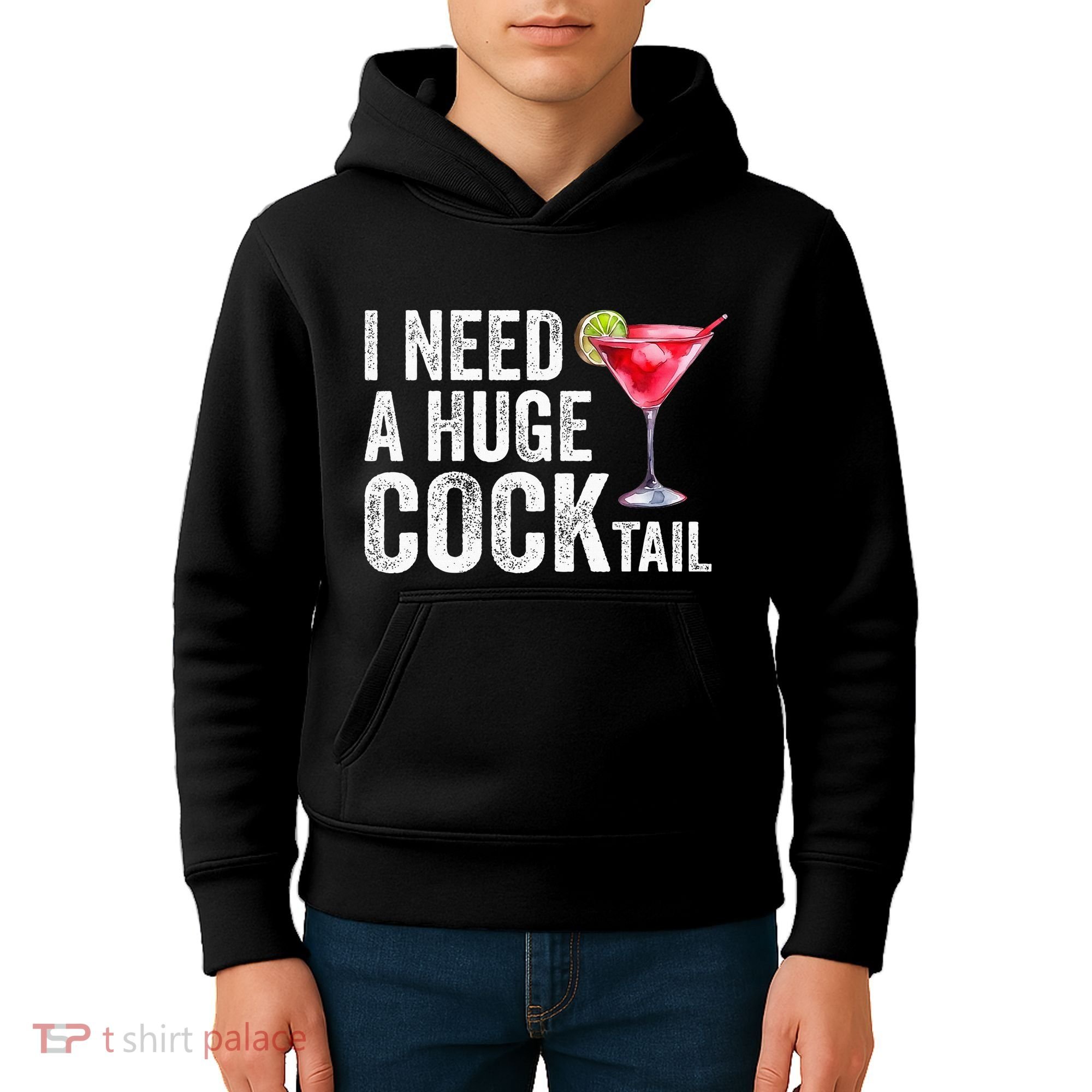 I Need A Huge Cocktail Funny Kids Hoodie