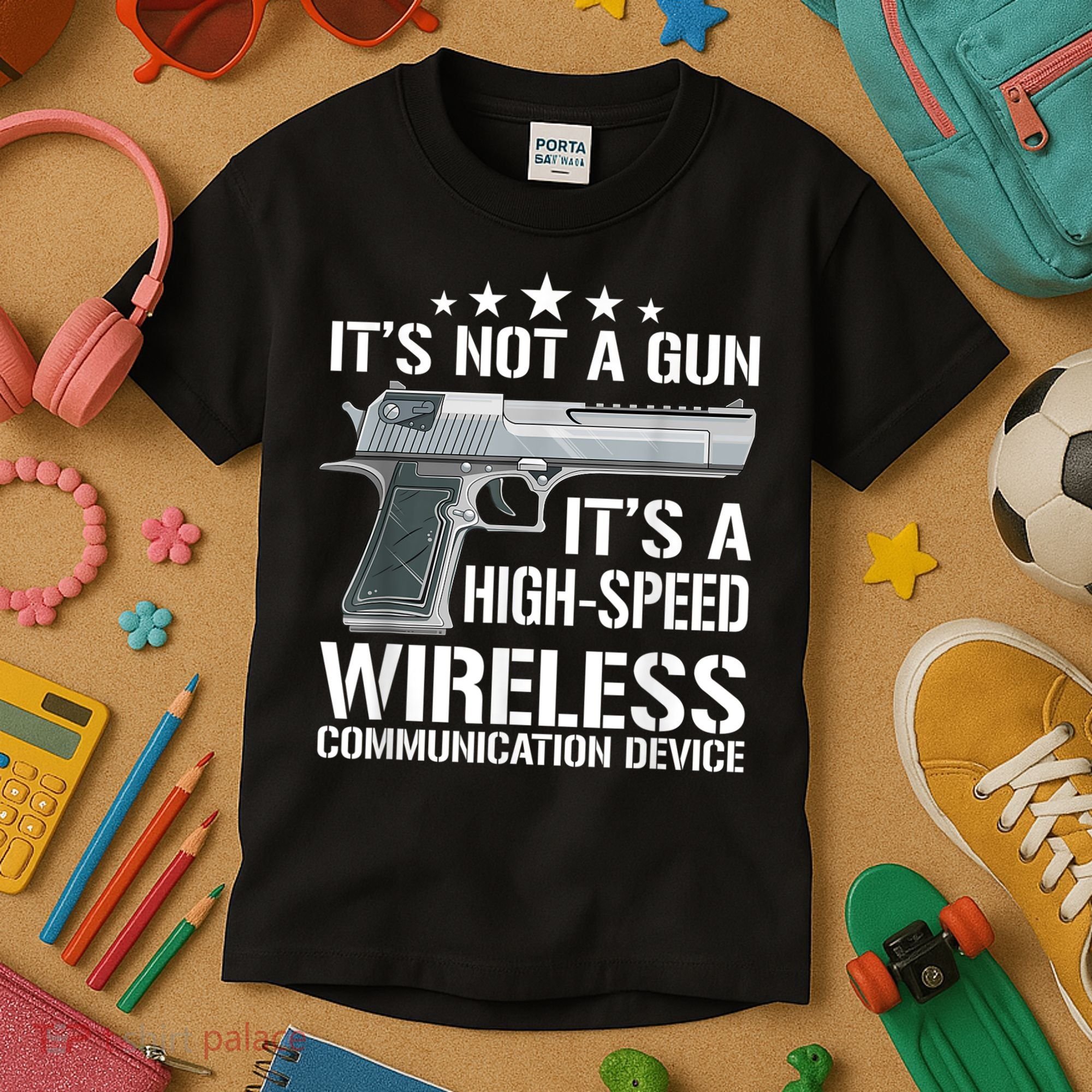 Its Not A Gun Meme Funny Its Not A Gun Kids T-Shirt