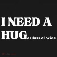 I Need A Huge Glass Of Wine Funny I Need A Hug Ornament thumb 1