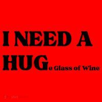I Need A Huge Glass Of Wine Funny I Need A Hug Santa Hat thumb 1