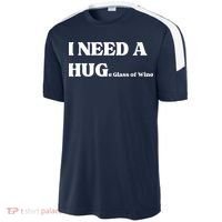 I Need A Huge Glass Of Wine Funny I Need A Hug Sport-Tek Competitor United Soccer Jersey thumb 2