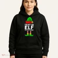 I'm Not An Elf Im Just Short Funny Christmas  Hoodie thumb 5