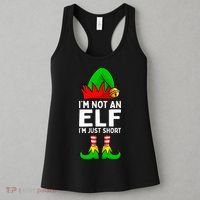 I'm Not An Elf Im Just Short Funny Christmas  Women's Tank Top thumb 3