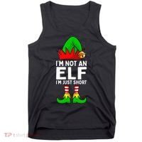I'm Not An Elf Im Just Short Funny Christmas  Tank Top thumb 0