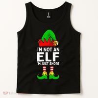 I'm Not An Elf Im Just Short Funny Christmas  Tank Top thumb 2