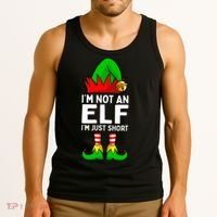 I'm Not An Elf Im Just Short Funny Christmas  Tank Top thumb 3