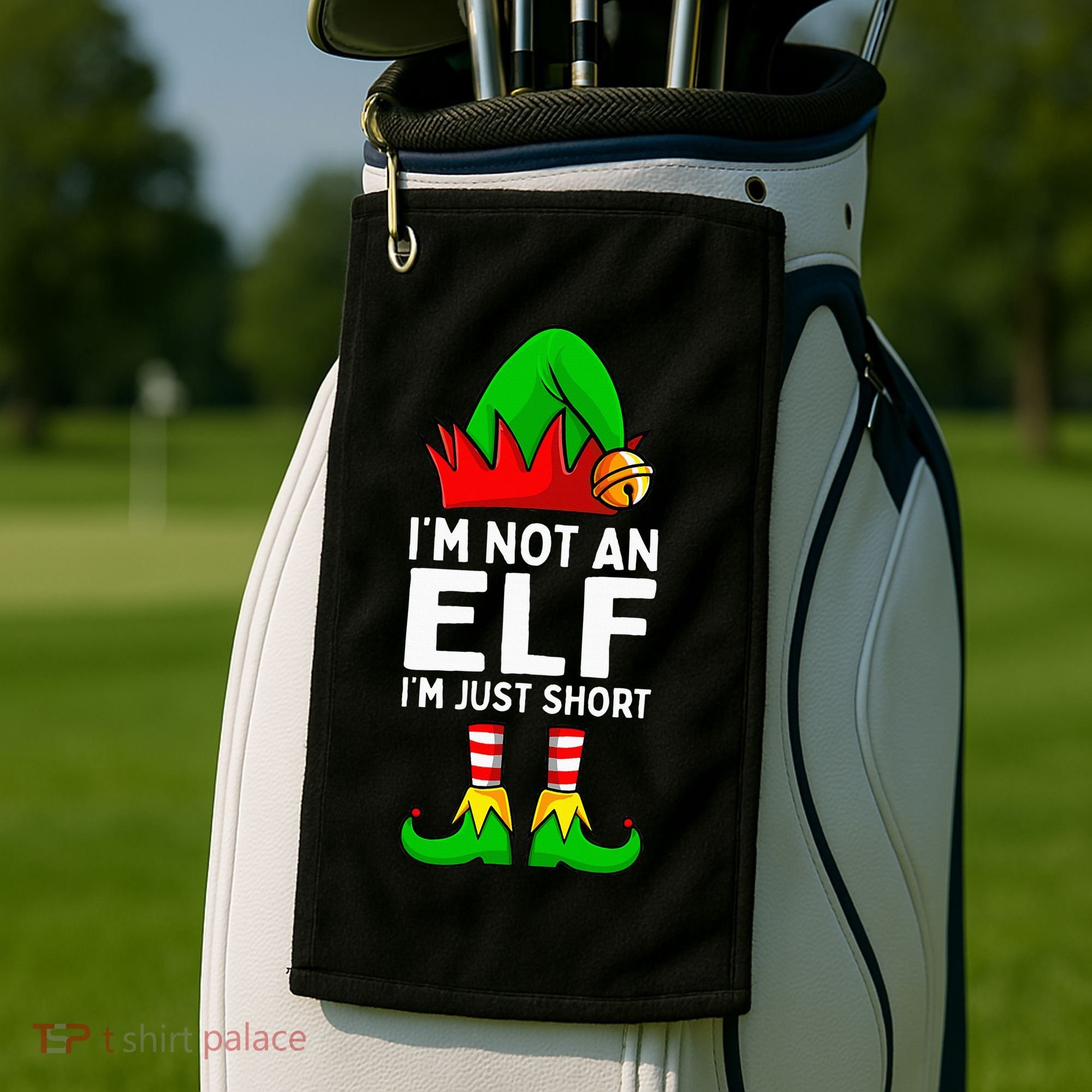 I'm Not An Elf Im Just Short Funny Christmas  Golf Towel