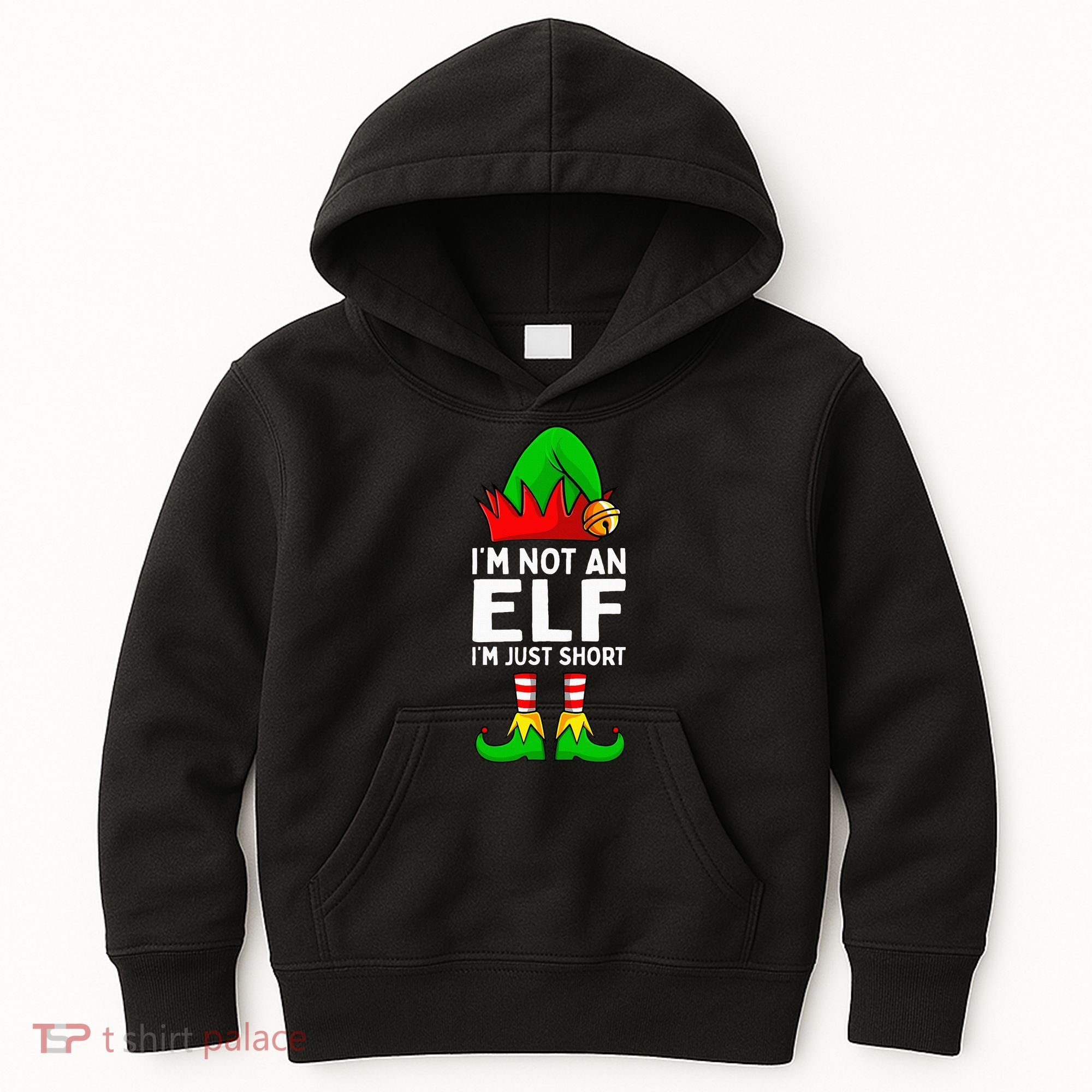 I'm Not An Elf Im Just Short Funny Christmas  Kids Hoodie