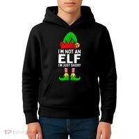 I'm Not An Elf Im Just Short Funny Christmas  Kids Hoodie thumb 4