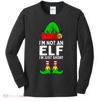 I'm Not An Elf Im Just Short Funny Christmas  Kids Long Sleeve Shirt thumb 0