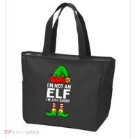 I'm Not An Elf Im Just Short Funny Christmas  Tote Bag thumb 3