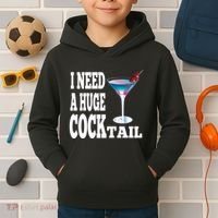 I Need A Huge Cocktail Kids Hoodie thumb 2