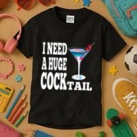 I Need A Huge Cocktail Kids T-Shirt thumb 3