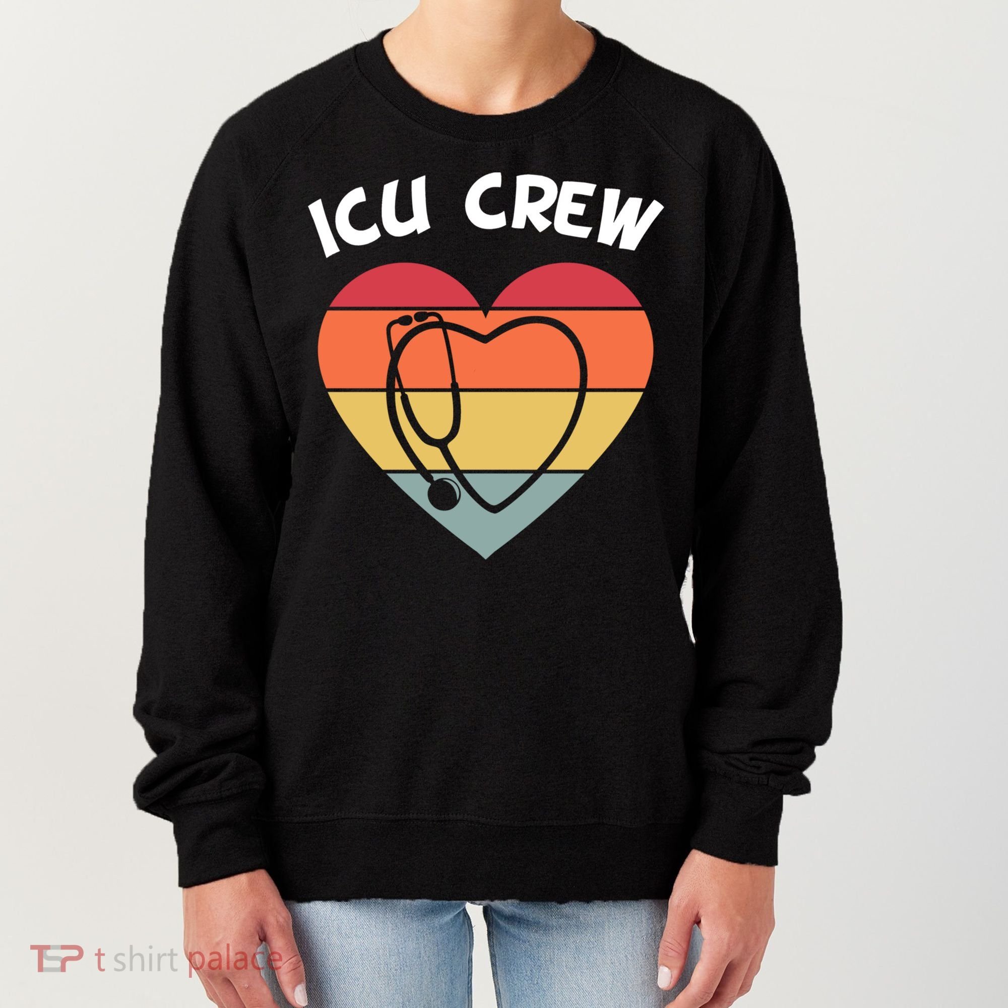 Icu Nurse Appreciation Stethoscope Cna Intensive Care Unit Gift Women's Sweatshirt