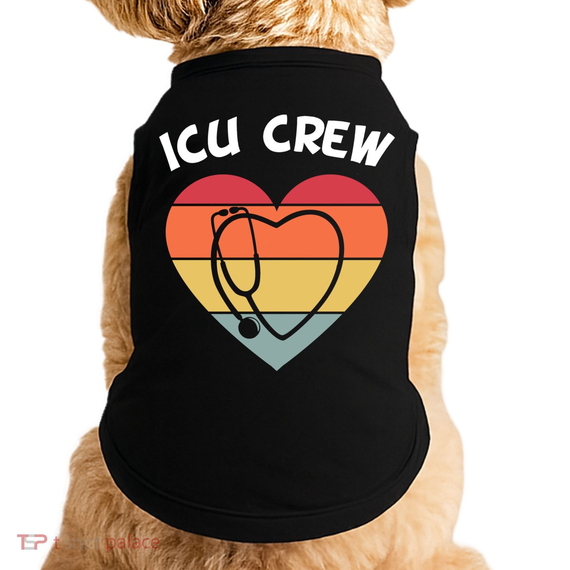 Icu Nurse Appreciation Stethoscope Cna Intensive Care Unit Gift Doggie Tank