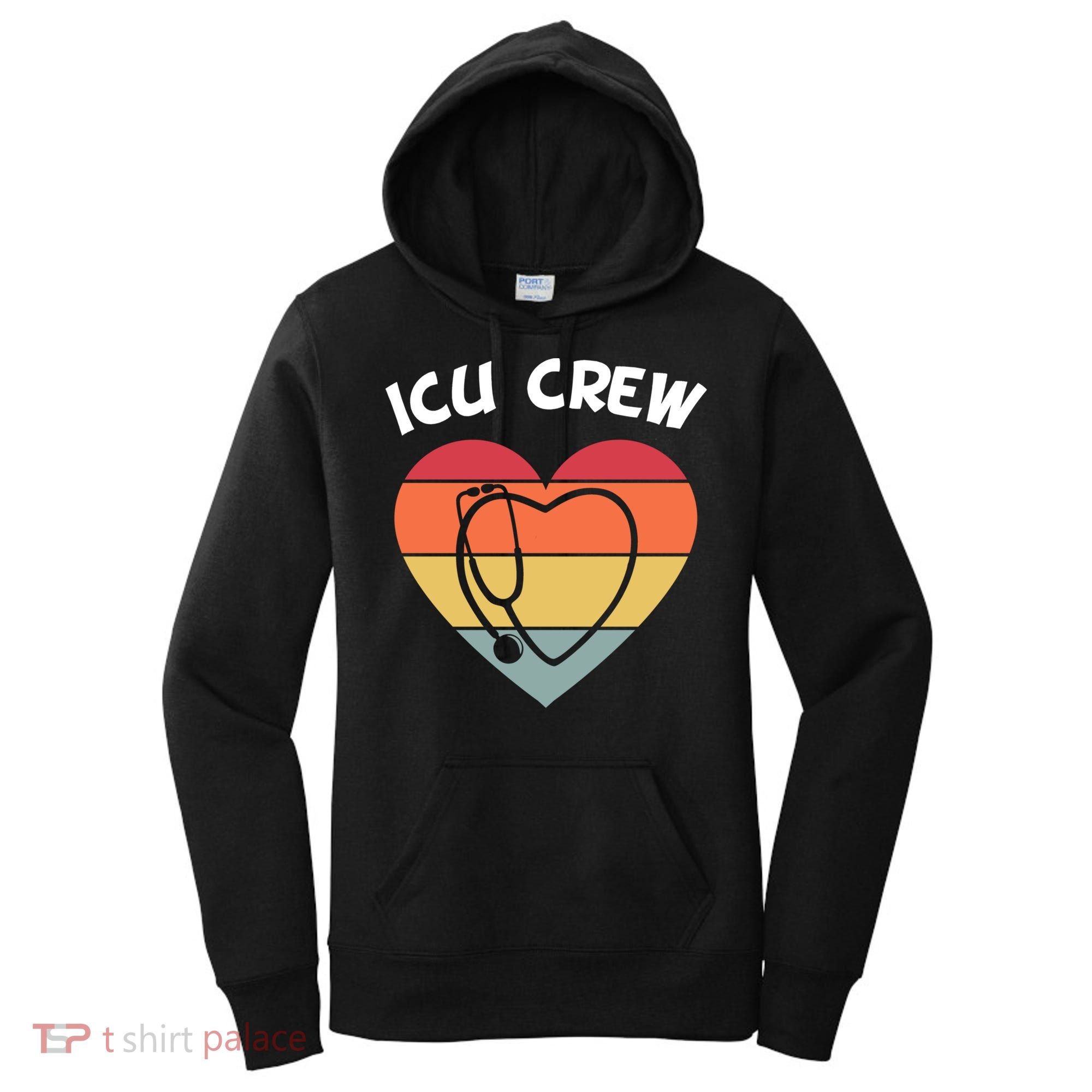 Icu Nurse Appreciation Stethoscope Cna Intensive Care Unit Gift Women's Hoodie