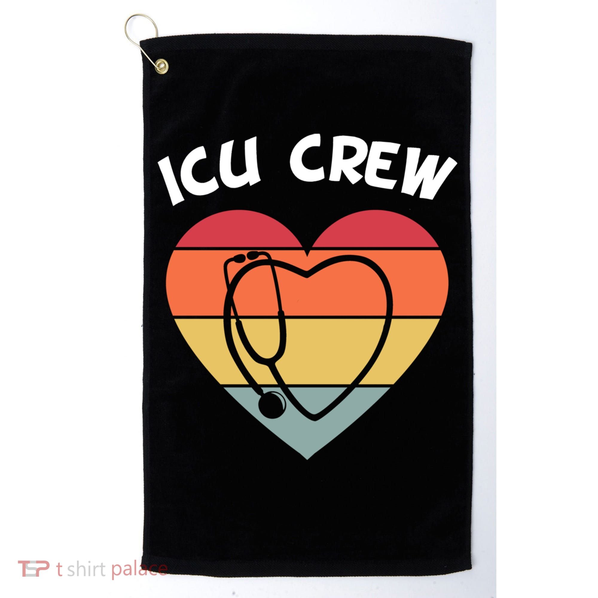 Icu Nurse Appreciation Stethoscope Cna Intensive Care Unit Gift Golf Towel
