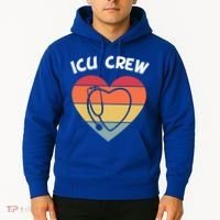 Icu Nurse Appreciation Stethoscope Cna Intensive Care Unit Gift Hoodie thumb 2
