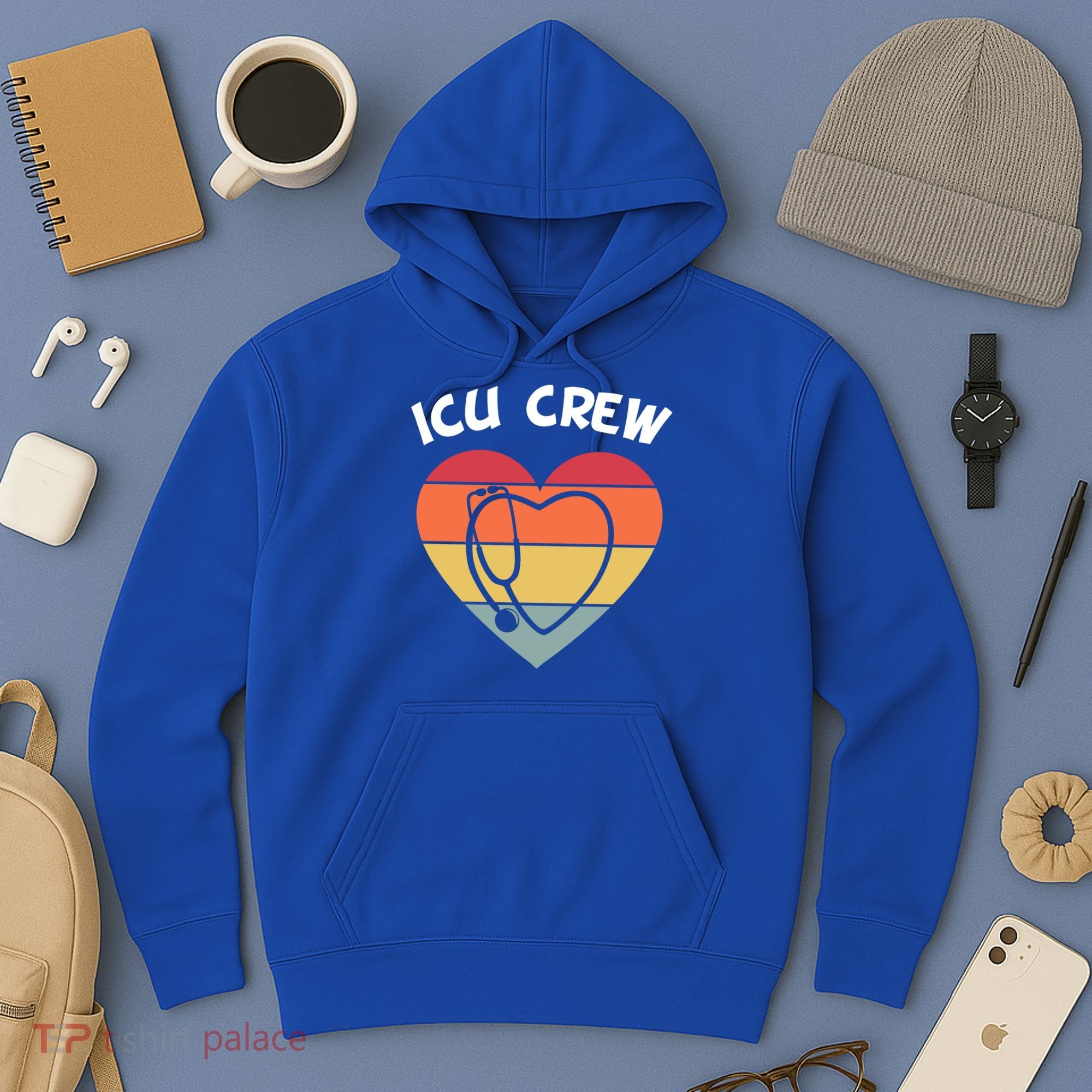 Icu Nurse Appreciation Stethoscope Cna Intensive Care Unit Gift Hoodie