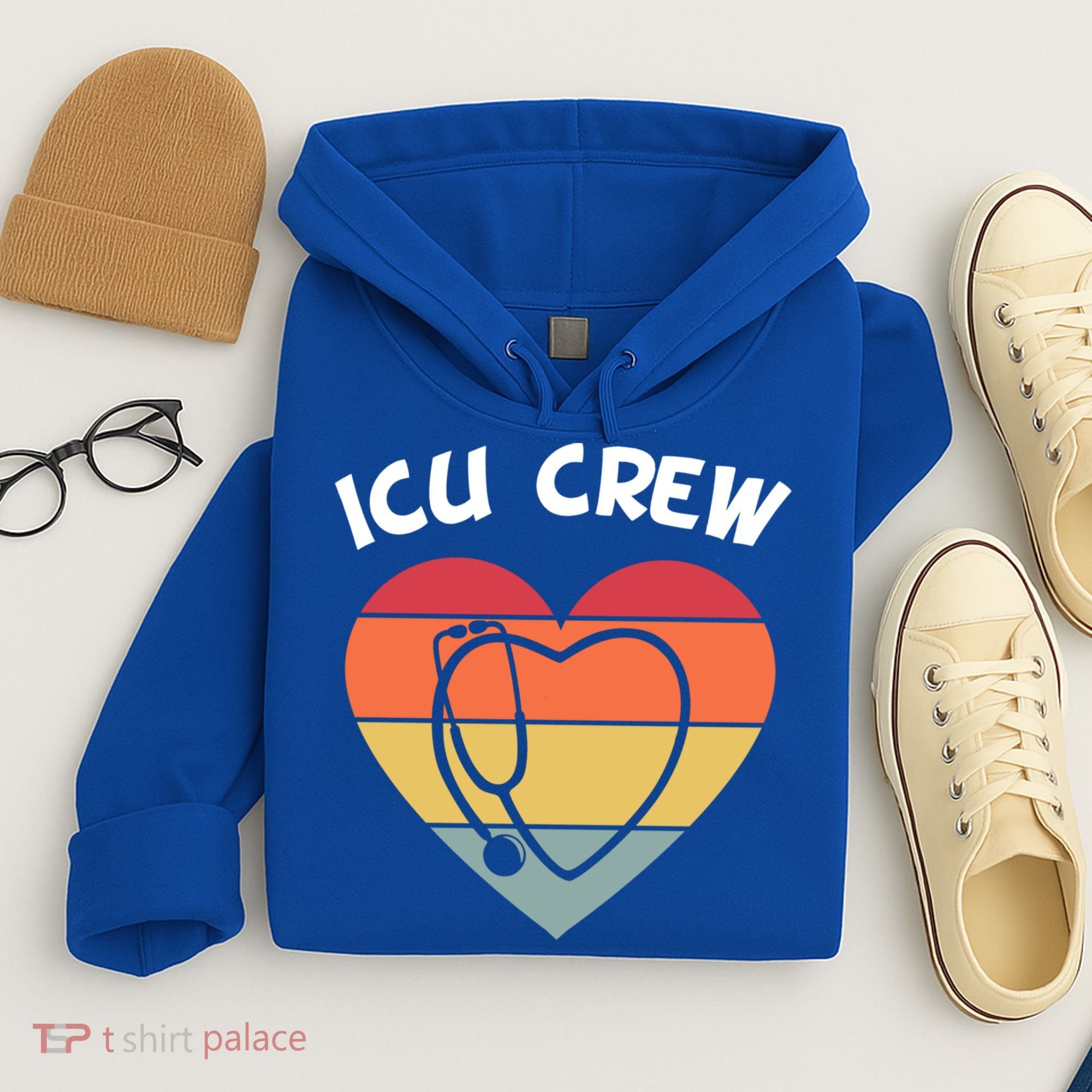 Icu Nurse Appreciation Stethoscope Cna Intensive Care Unit Gift Hoodie