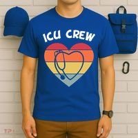 Icu Nurse Appreciation Stethoscope Cna Intensive Care Unit Gift T-Shirt thumb 6