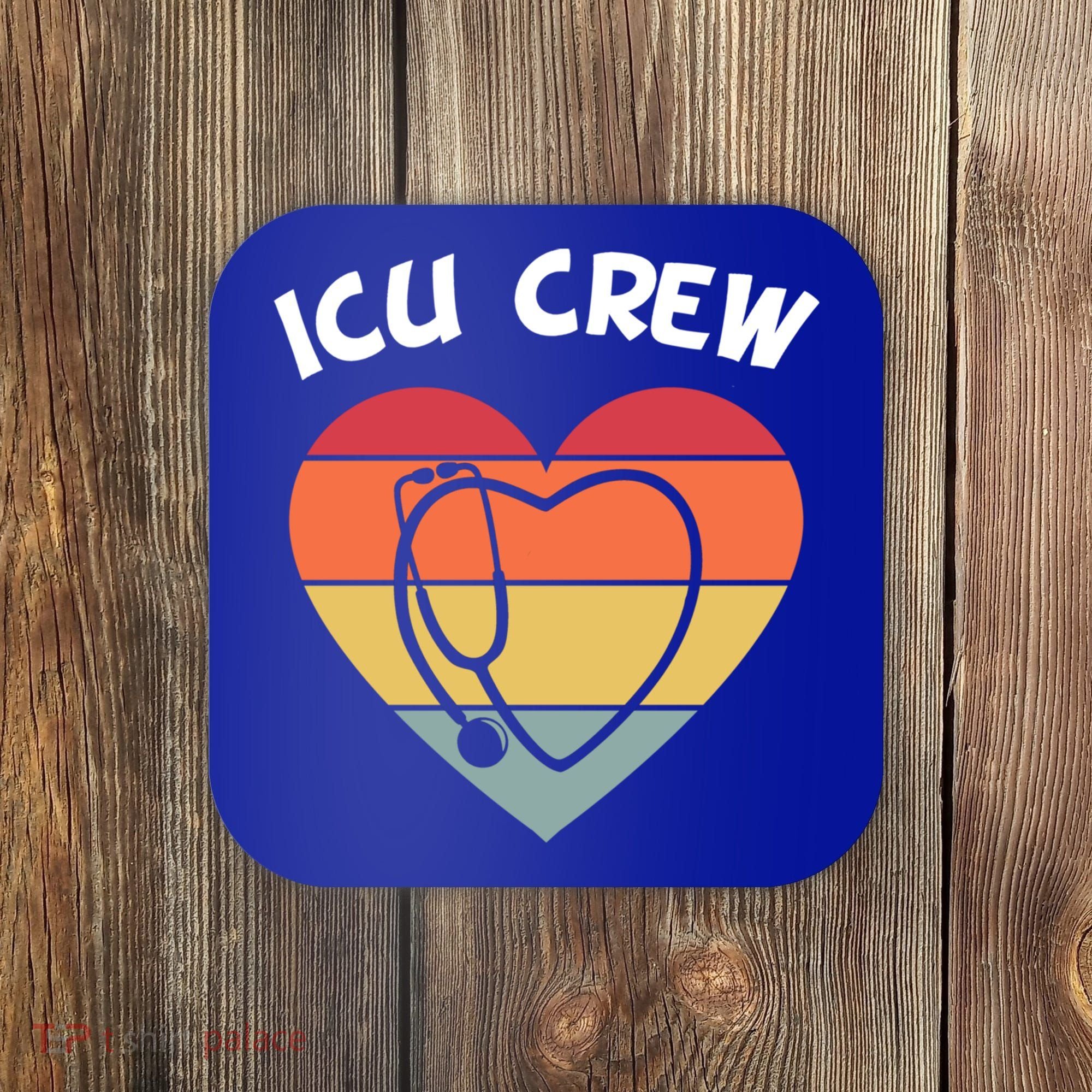 Icu Nurse Appreciation Stethoscope Cna Intensive Care Unit Gift Coaster