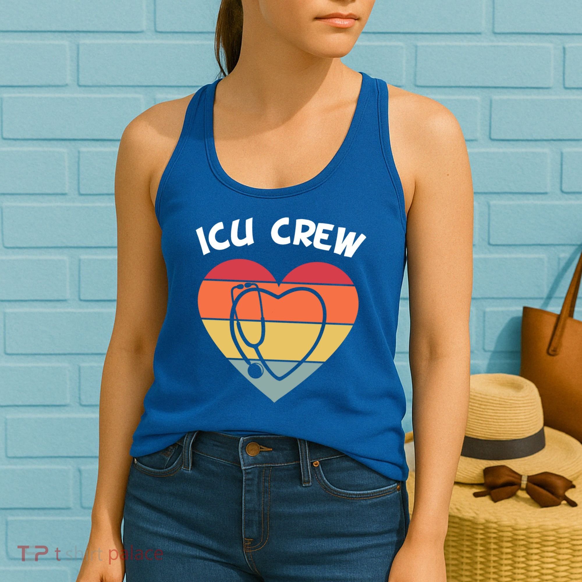 Icu Nurse Appreciation Stethoscope Cna Intensive Care Unit Gift Women's Tank Top