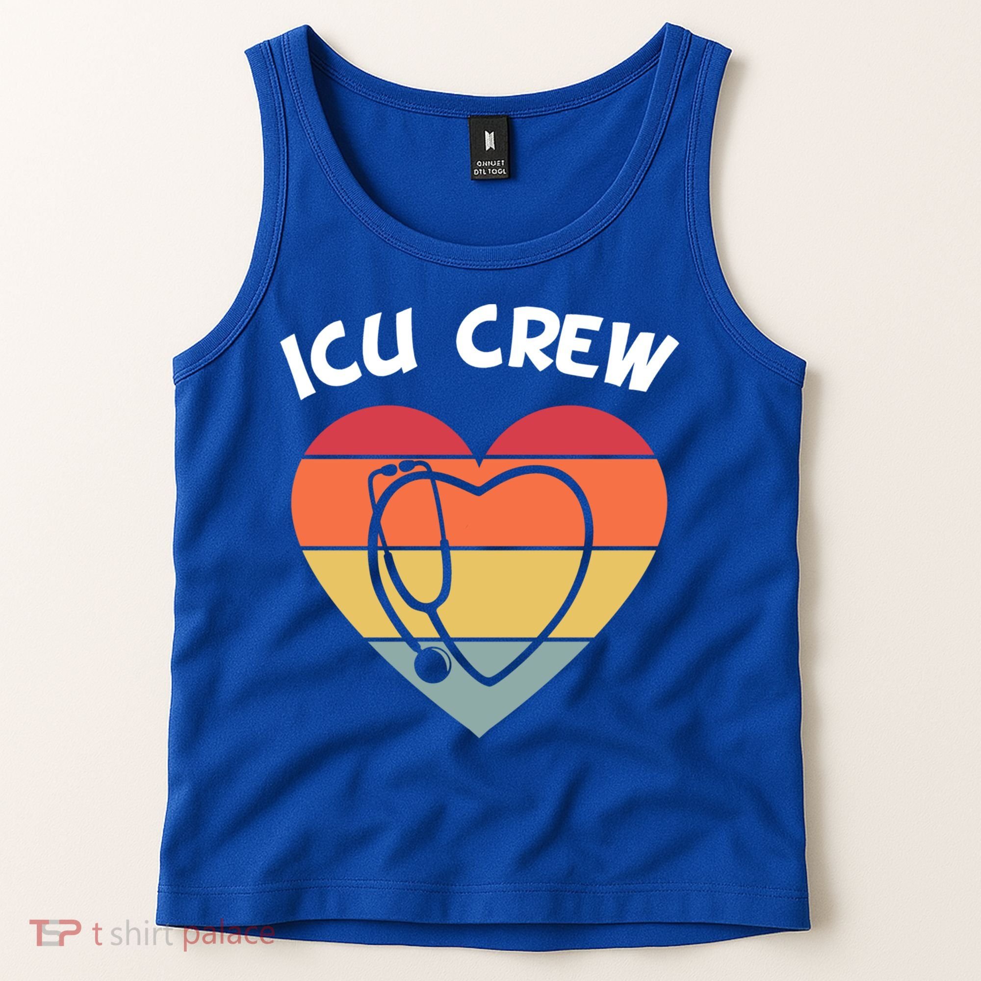 Icu Nurse Appreciation Stethoscope Cna Intensive Care Unit Gift Tank Top