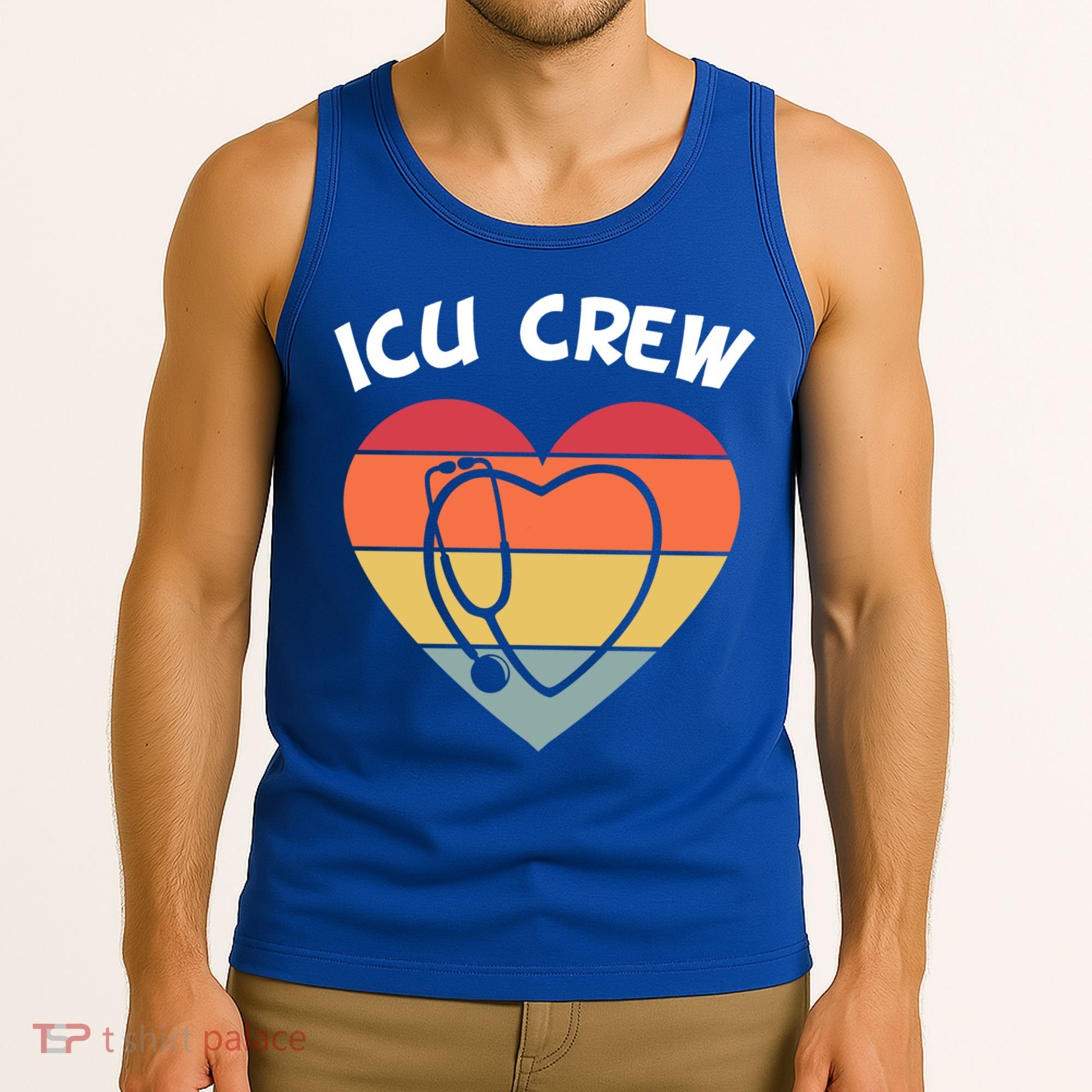 Icu Nurse Appreciation Stethoscope Cna Intensive Care Unit Gift Tank Top