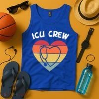 Icu Nurse Appreciation Stethoscope Cna Intensive Care Unit Gift Tank Top thumb 4