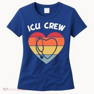 Icu Nurse Appreciation Stethoscope Cna Intensive Care Unit Gift Women's T-Shirt