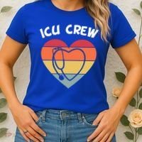 Icu Nurse Appreciation Stethoscope Cna Intensive Care Unit Gift Women's T-Shirt thumb 2