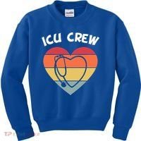 Icu Nurse Appreciation Stethoscope Cna Intensive Care Unit Gift Kids Sweatshirt thumb 0