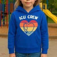 Icu Nurse Appreciation Stethoscope Cna Intensive Care Unit Gift Kids Hoodie thumb 3