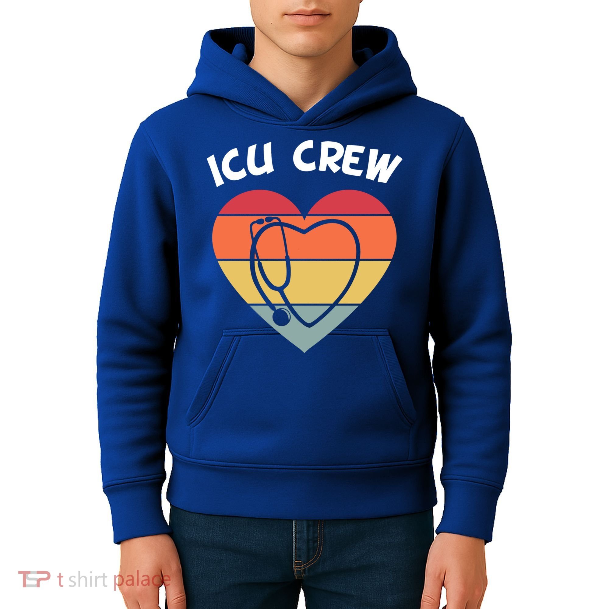 Icu Nurse Appreciation Stethoscope Cna Intensive Care Unit Gift Kids Hoodie