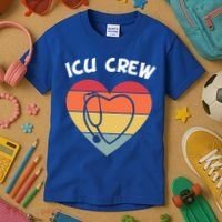 Icu Nurse Appreciation Stethoscope Cna Intensive Care Unit Gift Kids T-Shirt thumb 3