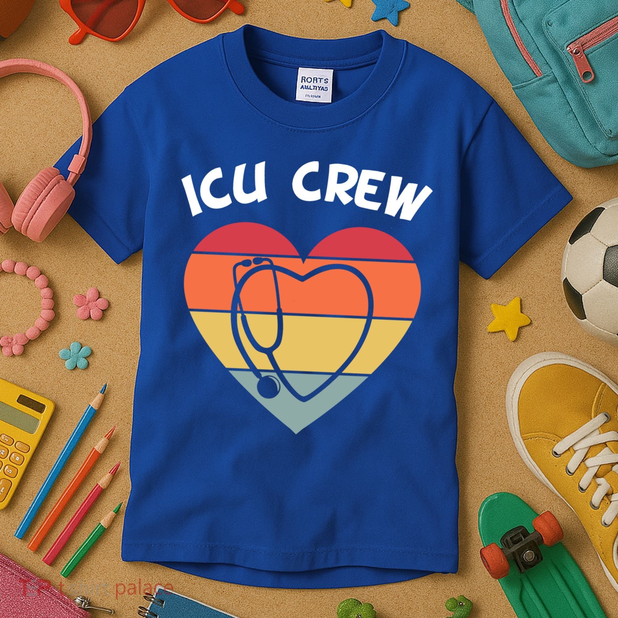 Icu Nurse Appreciation Stethoscope Cna Intensive Care Unit Gift Kids T-Shirt