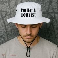 IM Not A Tourist Funny Bucket Hat thumb 2