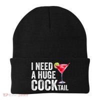 I Need A Huge Cocktail Funny Beanie thumb 0
