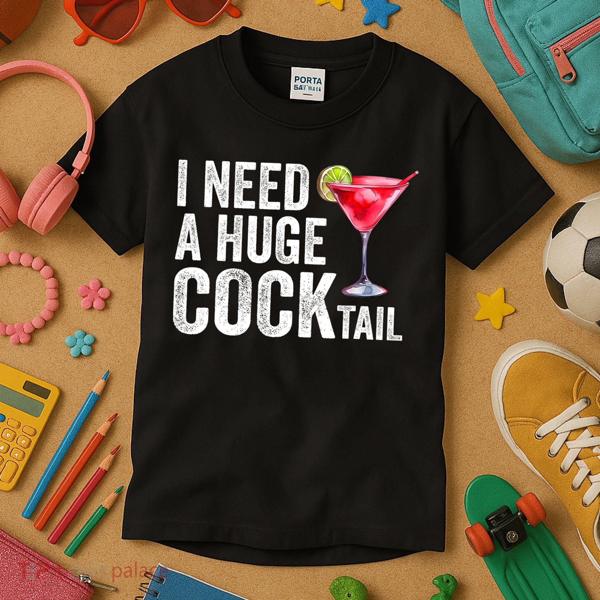 I Need A Huge Cocktail Funny Kids T-Shirt