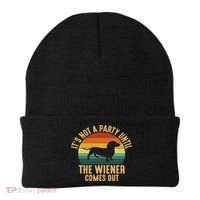 It’s Not A Party Until Wiener Comes Out, Funny Dachshund Beanie thumb 0