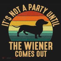 It’s Not A Party Until Wiener Comes Out, Funny Dachshund Women's Hoodie thumb 2