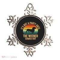 It’s Not A Party Until Wiener Comes Out, Funny Dachshund Ornament thumb 0