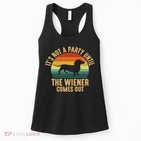It’s Not A Party Until Wiener Comes Out, Funny Dachshund Women's Tank Top thumb 0